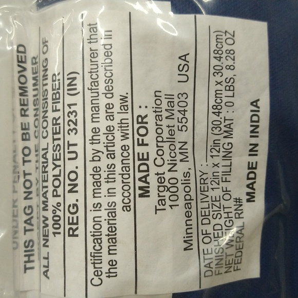 NEW! Love and Lights Beaded Square Throw Pillow Dark Blue - Threshold - 12"x12" - Picture 10 of 10